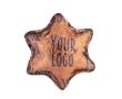 Chocolat en forme d'étoile, emballage individuel personnalisable 4g couleur bronze