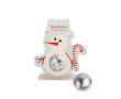 Bonbon en chocolat fourré noisettes et support bonhomme de neige couleur noisette