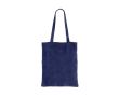Sac en velours de polyester avec longues anses 240 g/m2 couleur bleu marine