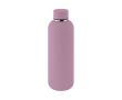 Gourde à double paroi en acier inox avec finition en caoutchouc 500ml couleur rose