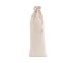 Sac en coton recyclé avec cordons de fermeture pour vin 120 g/m2 couleur naturel