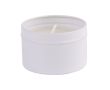 Bougie en paraffine dans un pot en métal avec couvercle assorti 50g couleur blanc