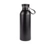 Gourde en aluminium recyclé avec détail en bois sur le bouchon 550ml couleur noir