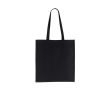 Sac en coton recyclé avec longues anses et certification GRS 180 g/m2 couleur noir