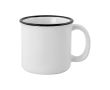 Tasse en céramique vintage avec bord noir sur partie supérieure 280ml couleur blanc