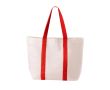 Sac en coton avec poche et fermeture magnétique 280 g/m² Eco Beach couleur rouge