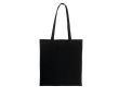 Sacs en coton colorés avec longues anses 105 g/m² Eco Color L couleur noir