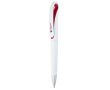 Stylo en ABS avec clip, encre bleue Cisne Blanco couleur rouge