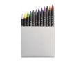 Douze crayons de couleur et boîte en carton couleur multicolore