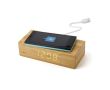 Chargeur à induction avec horloge couleur bois
