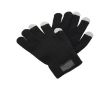 Gants tactiles en polyester couleur noir