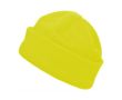 Bonnet en laine polaire couleur jaune