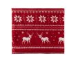 Couverture en polaire imprimée renne couleur rouge