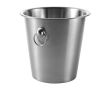 Seau à glace en acier avec anneaux couleur argenté