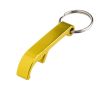 Porte-clés en métal avec décapsuleur couleur jaune