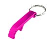 Porte-clés en métal avec décapsuleur couleur fuchsia