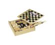 Set de 5 jeux dans une boîte en bois couleur bois