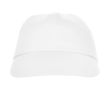 Casquette à 5 panneaux avec bande anti-transpiration 165 g/m² couleur blanc