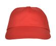 Casquette à 5 panneaux avec bande anti-transpiration 165 g/m² couleur rouge