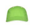 Casquette en coton à 6 panneaux avec fermeture velcro à l’arrière couleur vert clair