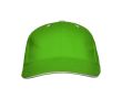 Casquette en coton à 6 panneaux avec fermeture velcro à l’arrière couleur vert