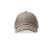 Casquette à 6 panneaux avec œillets métalliques latéraux couleur taupe
