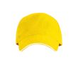 Casquette à 5 panneaux avec visière contrastée en coton 170 g/m² couleur jaune