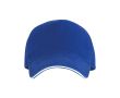 Casquette à 5 panneaux avec visière contrastée en coton 170 g/m² couleur bleu roi