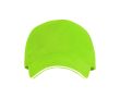 Casquette à 5 panneaux avec visière contrastée en coton 170 g/m² couleur vert clair