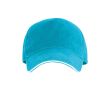 Casquette à 5 panneaux avec visière contrastée en coton 170 g/m² couleur turquoise