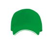 Casquette à 5 panneaux avec visière contrastée en coton 170 g/m² couleur vert