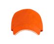 Casquette à 5 panneaux avec visière contrastée en coton 170 g/m² couleur orange