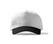 Casquette à 5 panneaux en coton avec œillets de ventilation 170 g/m² couleur blanc/noir