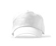 Casquette à 5 panneaux en coton avec œillets de ventilation 170 g/m² couleur blanc