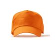 Casquette à 5 panneaux en coton avec œillets de ventilation 170 g/m² couleur orange