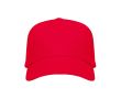 Casquette en coton avec velcro ajustable et œillets de ventilation couleur rouge