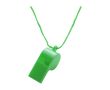 Sifflet classique en plastique avec cordon assorti couleur vert