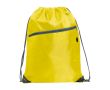 Sac cordon multifonction avec une poche zippée à l’avant couleur jaune