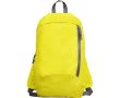 Sac à dos en polyester avec poche avant et bretelles réglables couleur jaune