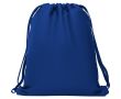 Sac à dos à cordelettes de style sportif en polyester 150 g/m² couleur bleu roi