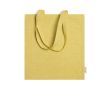 Sac en coton recyclé pour les courses avec poignées 120 g/m² couleur jaune