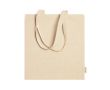 Sac en coton recyclé pour les courses avec poignées 120 g/m² couleur naturel
