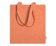 Sac en coton recyclé pour les courses avec poignées 120 g/m² couleur orange