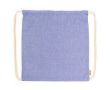 Sac à dos écologique avec cordons finition chinée 120 g/m² couleur bleu roi