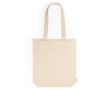 Tote bag en coton bio avec soufflet et longues anses 70 cm 280 g/m² couleur naturel