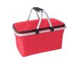 Panier pliable en polyester poignée en mousse EVA pour pique-nique couleur rouge