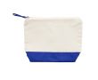 Trousse en coton bicolore avec fermeture éclair assortie 280 g/m² couleur bleu roi