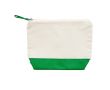 Trousse en coton bicolore avec fermeture éclair assortie 280 g/m² couleur vert