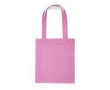 Tote bag en coton avec de longues poignées dans plusieurs couleurs couleur rose clair 
