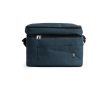 Glacière XL en polyester RPET avec double compartiment et poche couleur bleu gris